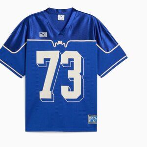 Puma Men's Football Jersey Blue/White Medium